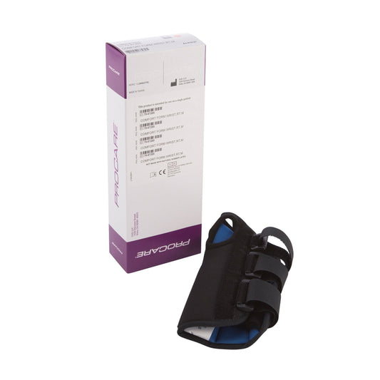 Wrist Brace ProCare ComfortFORM Aluminum / Foam / Spandex / Plastic Right Hand Black Medium