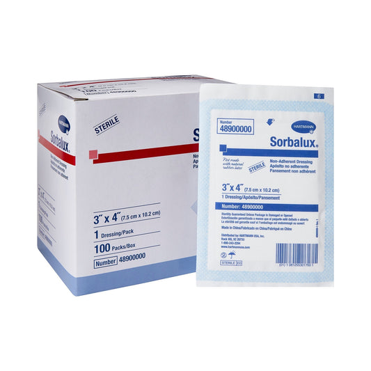 Non-Adherent Dressing Sorbalux 3 X 4 Inch Sterile 1 per Pack,  Packaging Type- Each