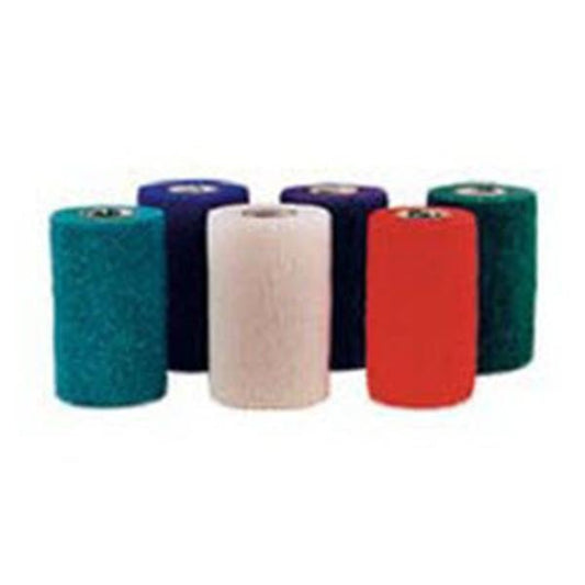 Cohesive Bandage CoFlex NL 3 Inch X 5 Yard Self-Adherent Closure Teal / Blue / White / Purple / Red / Green NonSterile 12 lbs. Tensile Strength,  Packaging Type- Each