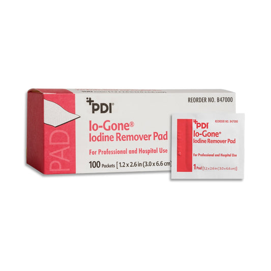 Iodine Removal Prep Pad Io-Gone Individual Packet Alcohol Scent 100 Count,  Packaging Type- Each