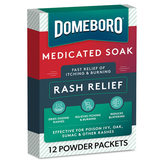 Itch Relief Domeboro Rash Relief 0.5% Strength Powder 2.7 Grams Individual Packet