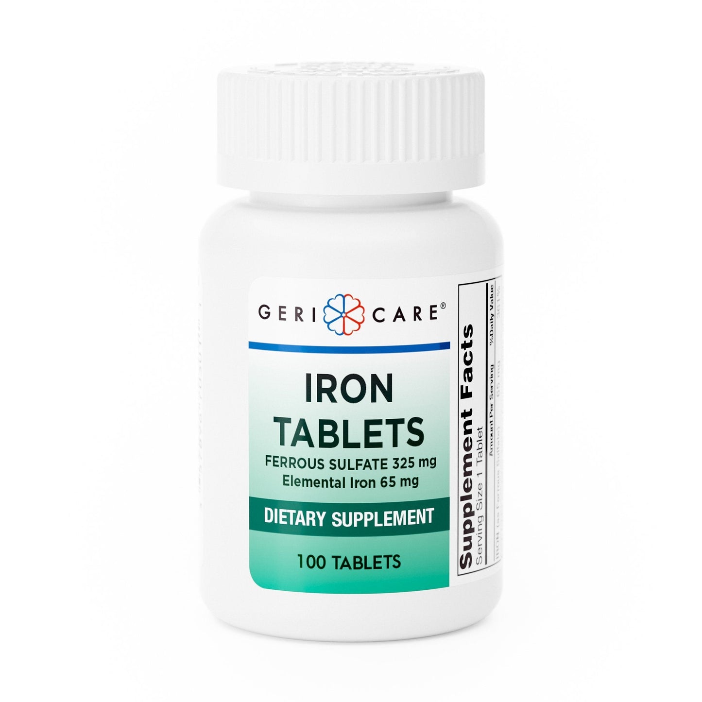 Mineral Supplement Geri-Care Iron 325 mg Strength Tablet 100 per Bottle, Packaging Type- Case