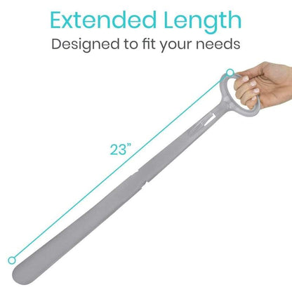 23" Shoe Horn with Sock Remover - long-handled-shoe-horn