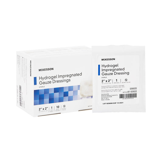 Hydrogel Wound Dressing McKesson Impregnated 2 X 2 Inch Impregnated Sterile,  Packaging Type- Case