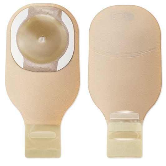 Ostomy Pouch Premier One-Piece System 12 Inch Length Flat, Pre-Cut 1-9/16 Inch Stoma Drainable, Packaging Type- Box