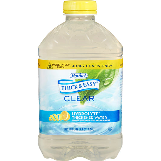 Thickened Water Thick & Easy Hydrolyte 46 oz. Bottle Lemon Flavor Liquid IDDSI Level 3 Moderately Thick/Liquidized, Packaging Type- Each