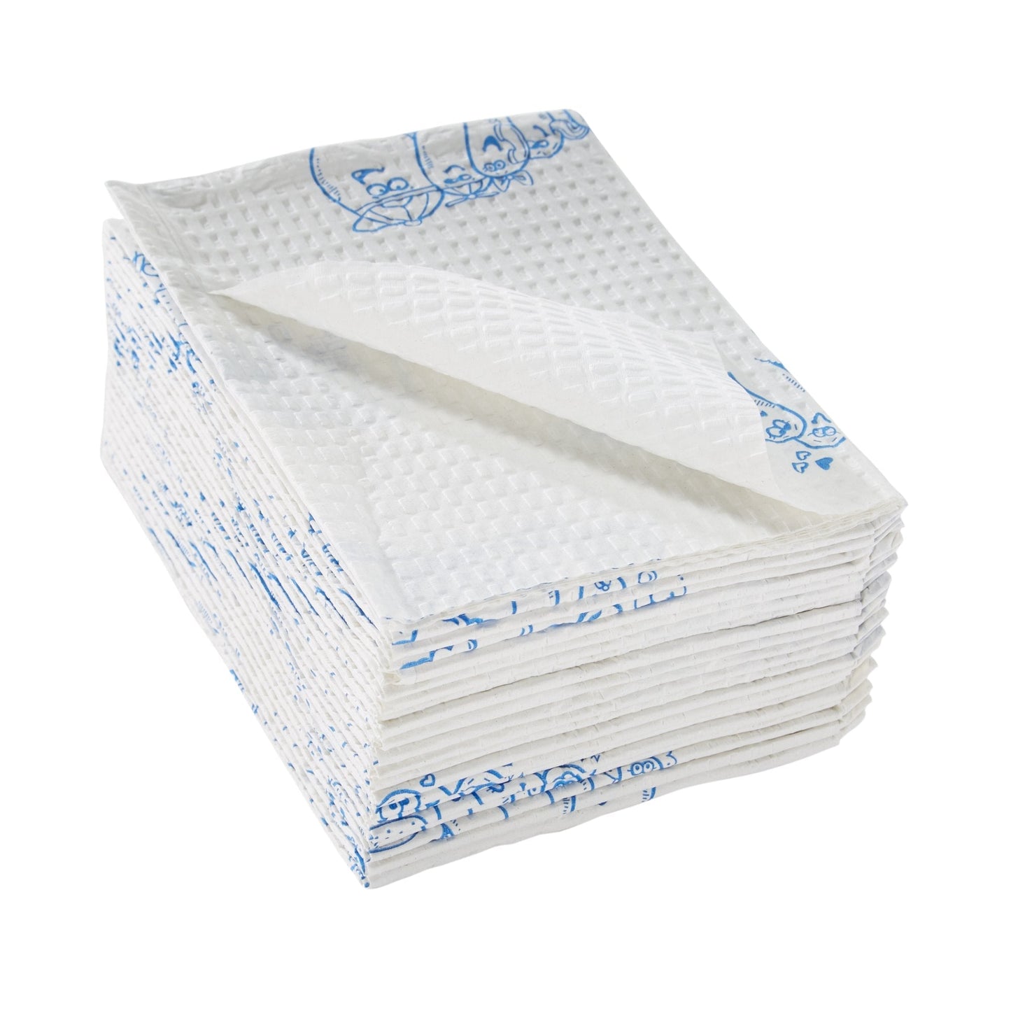Procedure Towel McKesson 13 W X 18 L Inch White / Blue Cartoon Toes NonSterile, Packaging Type- Case