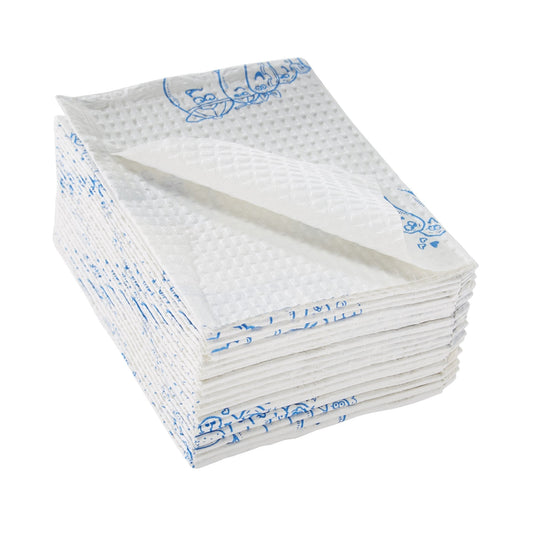 Procedure Towel McKesson 13 W X 18 L Inch White / Blue Cartoon Toes NonSterile, Packaging Type- Case