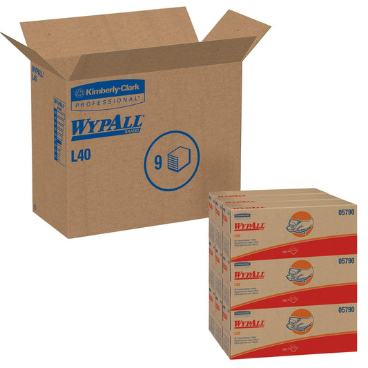 Task Wipe WypAll L40 White NonSterile 9-4/5 X 16-2/5 Inch Disposable