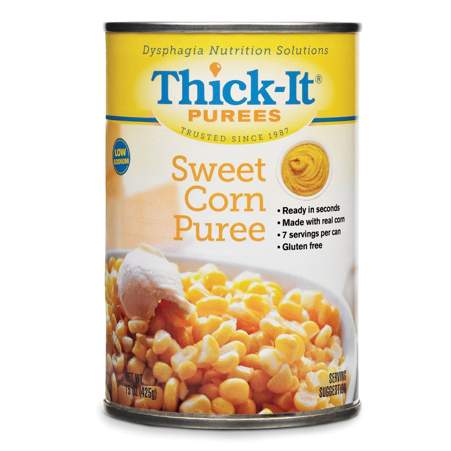 Thickened Food Thick-It 15 oz. Can Sweet Corn Flavor Puree IDDSI Level 4 Extremely Thick/Pureed,  Packaging Type- Each