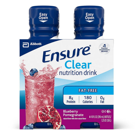Oral Supplement Ensure Clear Blueberry Pomegranate Flavor Liquid 10 oz. Bottle,  Packaging Type- Each