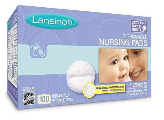 Nipple Shield Lansinoh One Size Fits Most Cotton Disposable, Packaging Type- Box