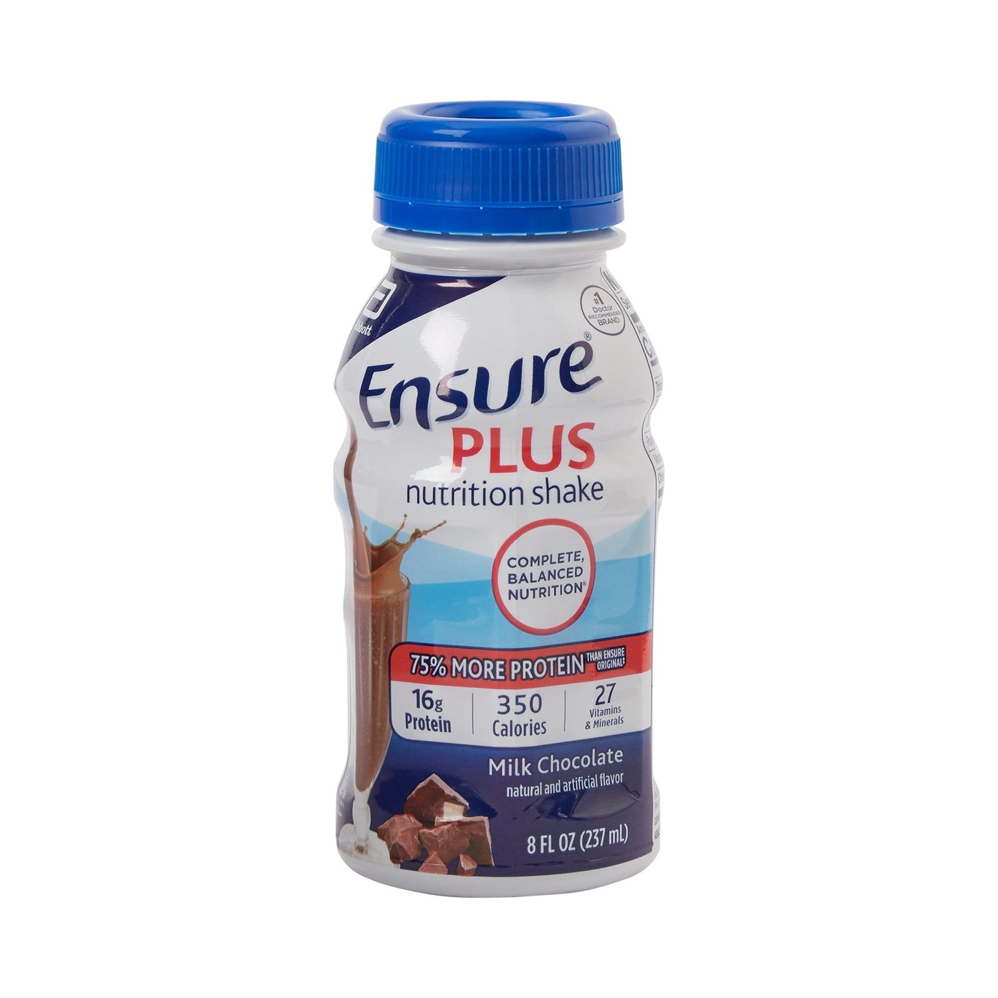 Oral Supplement Ensure Plus Nutrition Shake Milk Chocolate Flavor Liquid 8 oz. Bottle,  Packaging Type- Each