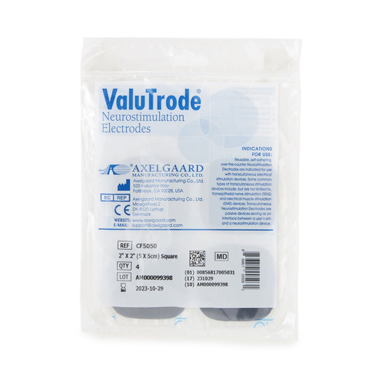 ValuTrode Cloth Electrotherapy Electrode For TENS, NMES, and FES Units pack of 4