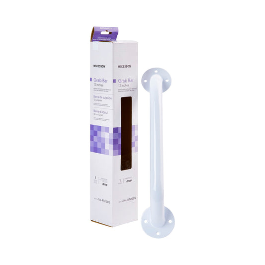 Wall Grab Bar McKesson White Steel, Packaging Type - Each