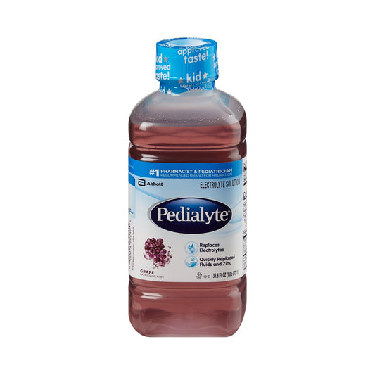 Oral Electrolyte Solution Pedialyte Classic Grape Flavor 33.8 oz. Electrolyte,  Packaging Type- Each