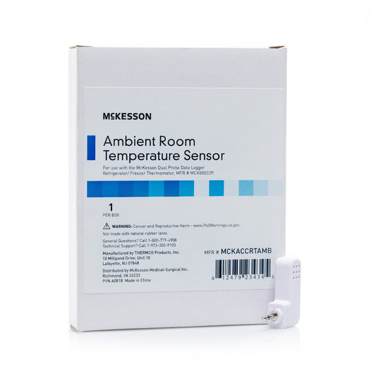 McKesson Ambient Room Temperature Sensor Temperature Range: 32-122ºF (0-50ºC) For use with the McKesson Dual Probe Data Logger Refrigerator/ Freezer Thermometer, MFR # MCK80022P, Packaging Type- Each