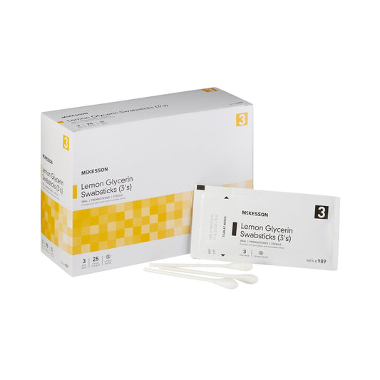 Lemon Glycerin Swabstick McKesson Rayon Tip 3 per Pack,  Packaging Type- Case