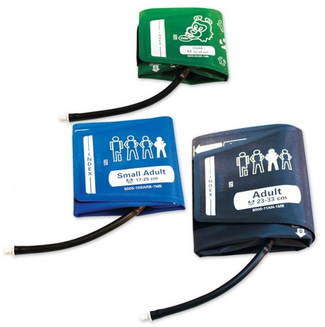 Reusable Blood Pressure Cuff Set ADC Assorted Size Range Arm Nylon Cuff Multiple Cuff Sizes,  Packaging Type- Each