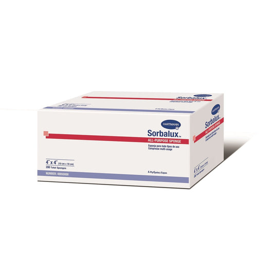 Nonwoven Sponge Sorbalux AP 4 X 4 Inch 4-Ply NonSterile 200 per Pack, Packaging Type- Case