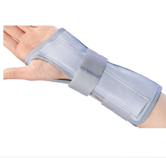 Wrist / Forearm Brace ProCare Universal Aluminum / Flannelette / Nylon Right Hand Black / Blue One Size Fits Most, Packaging Type- Each