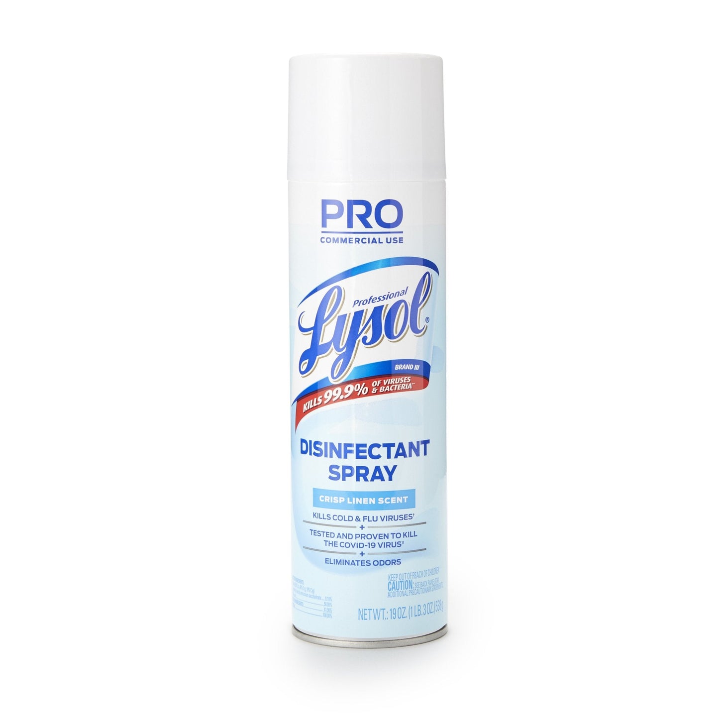 Professional Lysol Surface Disinfectant Alcohol Based Aerosol Spray Liquid 19 oz. Can Crisp Linen Scent NonSterile, Packaging Type- Each