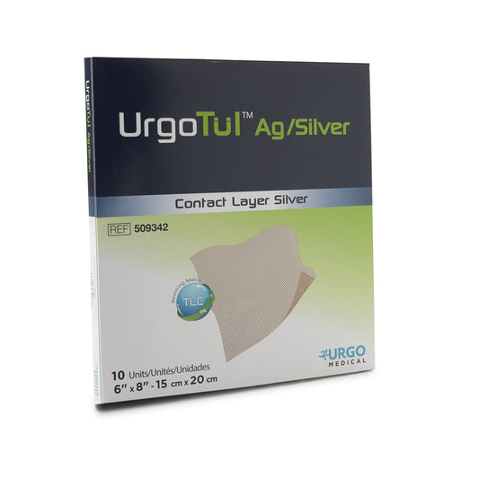 Silver Wound Contact Layer Dressing UrgoTul™AG/Silver 6 X 8 Inch Rectangle Sterile Pack of 1 EA