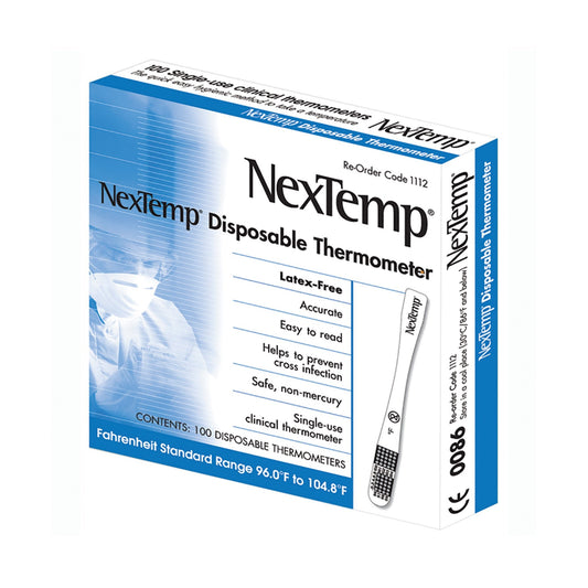 Single Patient Skin Thermometer NexTemp 96 to 104°F Color Dots Display, Packaging Type- Box