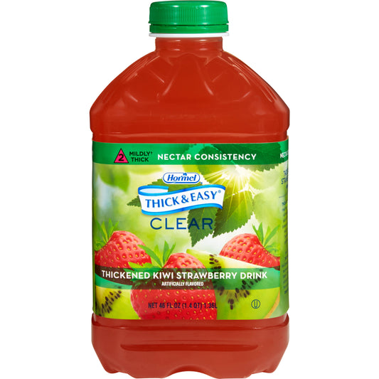 Thickened Beverage Thick & Easy 46 oz. Bottle Kiwi Strawberry Flavor Liquid IDDSI Level 2 Mildly Thick,  Packaging Type- Each