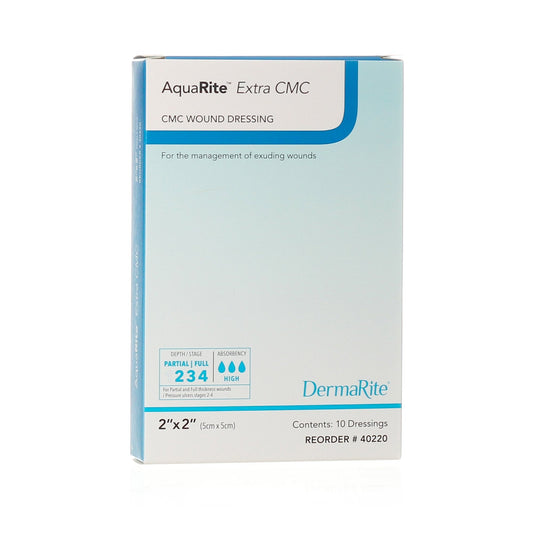 Gelling Fiber Wound Dressing AquaRite™ Extra CMC 2 X 2 Inch Square Sterile