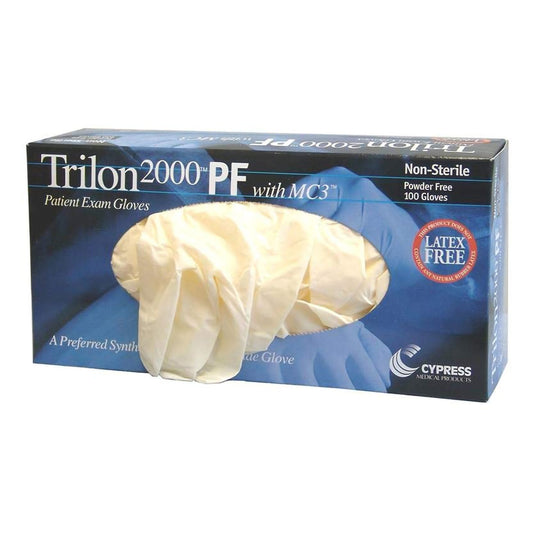 Exam Glove Trilon 2000 PF with MC3 X-Large NonSterile Stretch Vinyl Standard Cuff Length Smooth Ivory Not Rated WITH PROP. 65 WARNING