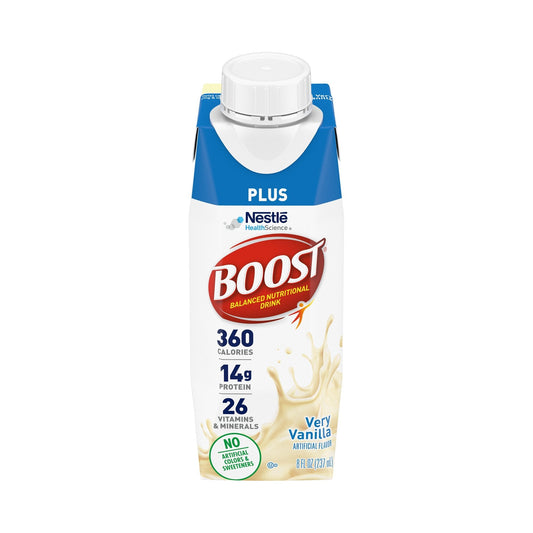 Oral Supplement Boost Plus Very Vanilla Flavor Liquid 8 oz. Carton,  Packaging Type- Each