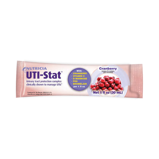 Oral Supplement UTI-Stat Cranberry Flavor Liquid 1 oz. Individual Packet,  Packaging Type- Each