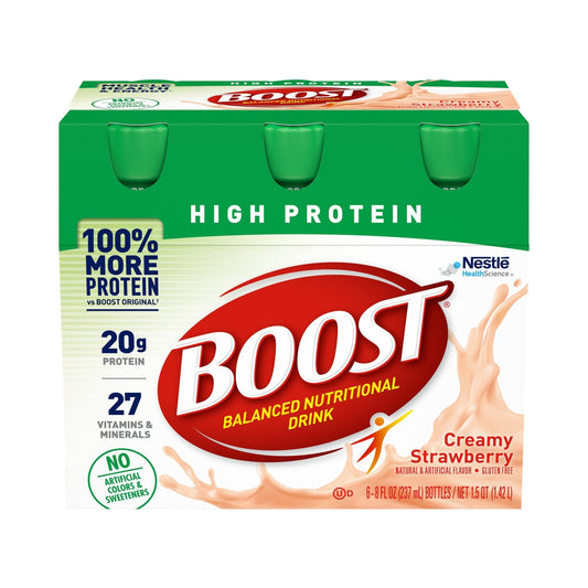 Oral Supplement Boost High Protein Creamy Strawberry Flavor Liquid 8 oz. Bottle,  Packaging Type- Each