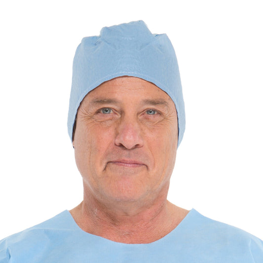 Surgeon Cap Halyard One Size Fits Most Blue Tie Closure, Packaging Type- Box