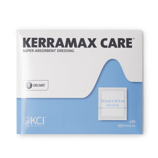 Super Absorbent Dressing KerraMax Care 5 X 6 Inch Rectangle,  Packaging Type- Each