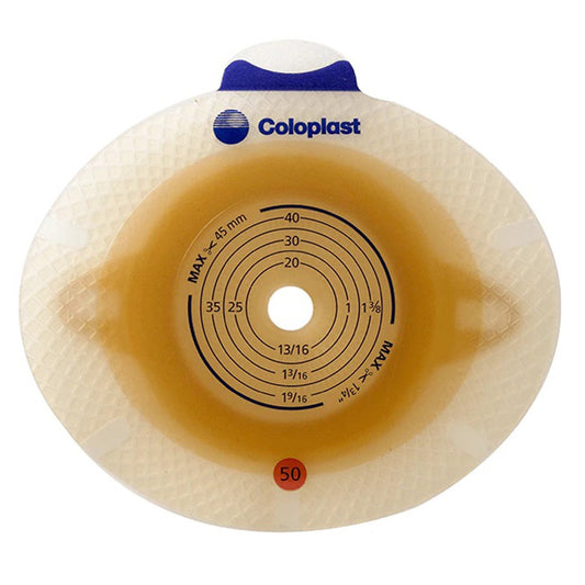 Ostomy Barrier SenSura Click Xpro Trim to Fit, Extended Wear Double Layer Adhesive 70 mm Flange Yellow Code System 3/8-2-1/2 Inch Opening, Packaging Type- Box