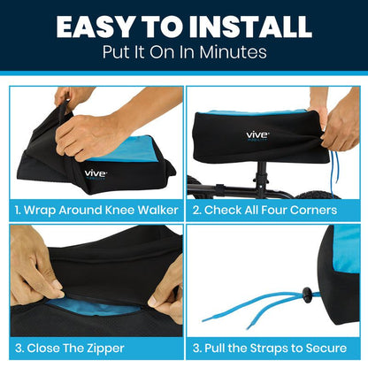 Foam Knee Walker Pad with Comfort Gel - foam-knee-walker-pad-with-comfort-gel