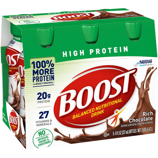 Oral Supplement Boost High Protein Rich Chocolate Flavor Liquid 8 oz. Bottle,  Packaging Type- Each