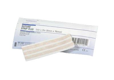 Skin Closure Strip Suture Strip Plus 1/4 X 1-1/2 Inch Nonwoven Material Flexible Strip Tan, Packaging Type- Box