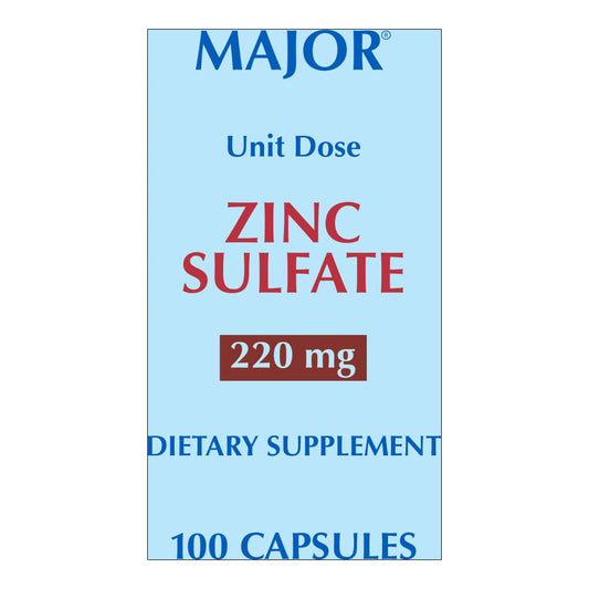 Mineral Supplement Zinc Sulfate 220 mg Strength Capsule 100 Per Box, Packaging Type- Box