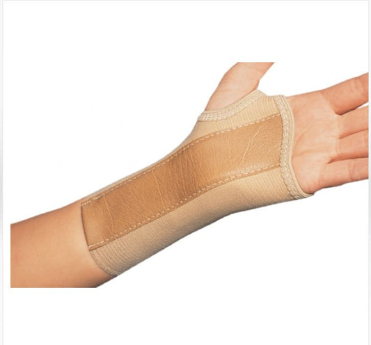 Wrist Brace ProCare Low Profile / Contoured / Wraparound Aluminum / Cotton / Elastic Right Hand Beige Small,  Packaging Type- Each