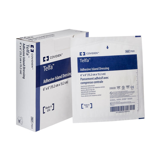 Island Dressing Telfa 6 X 6 Inch Square Sterile, Packaging Type- Box