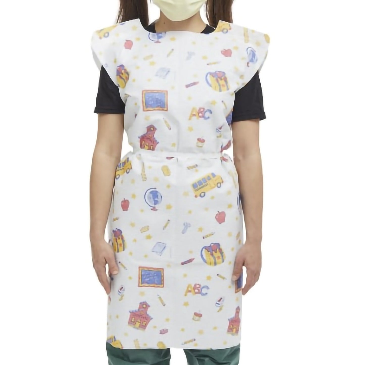Patient Exam Gown TIDI Child Size White Disposable, Packaging Type- Case