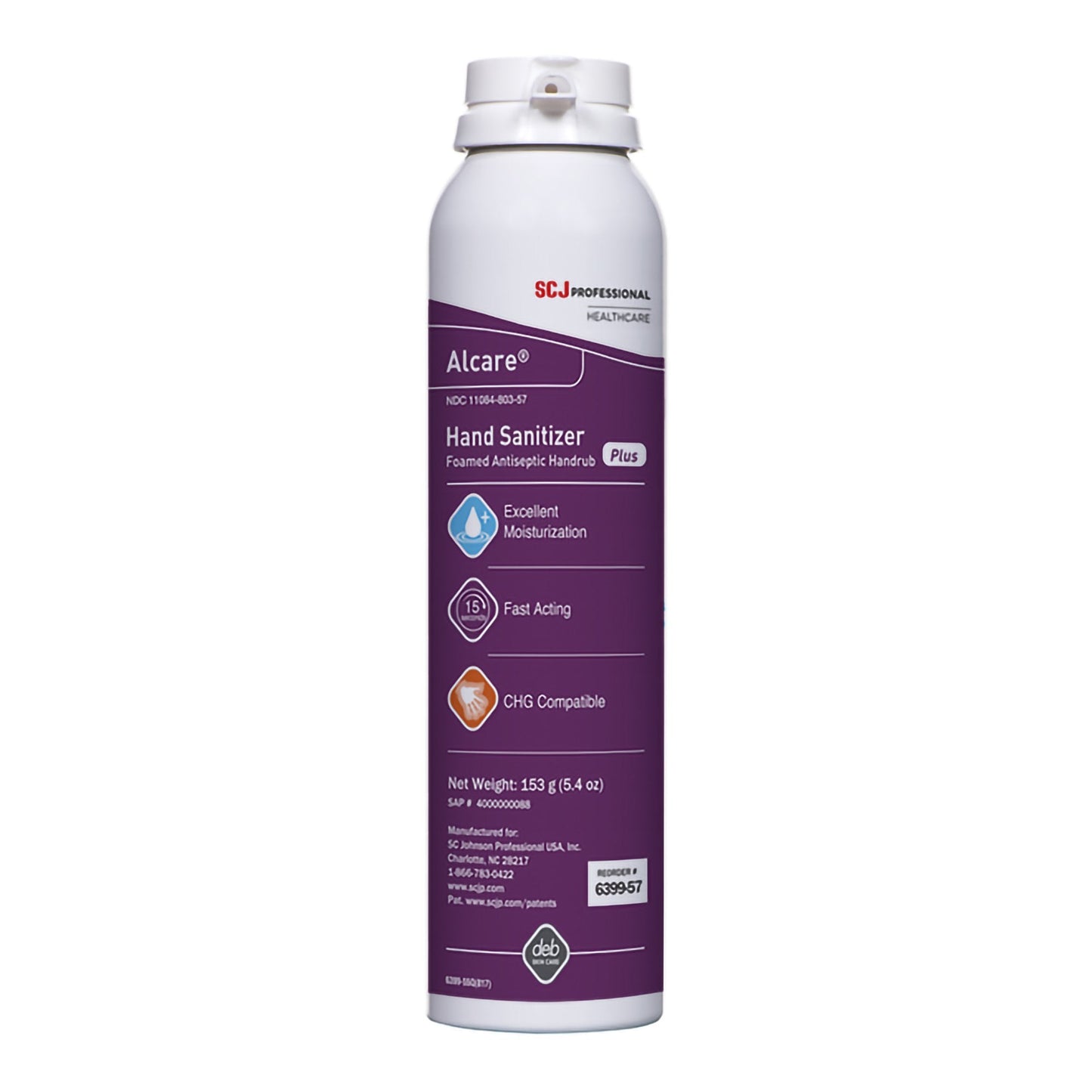 Hand Sanitizer Alcare Plus 5.4 oz. Ethyl Alcohol Foaming Aerosol Can, Packaging Type- Each