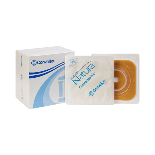 Ostomy Barrier Sur-Fit Natura Trim to Fit, Extended Wear Stomahesive Without Tape Sur-Fit Natura System Hydrocolloid 1 to 1-1/4 Inch Opening 4 X 4 Inch, Packaging Type- Each