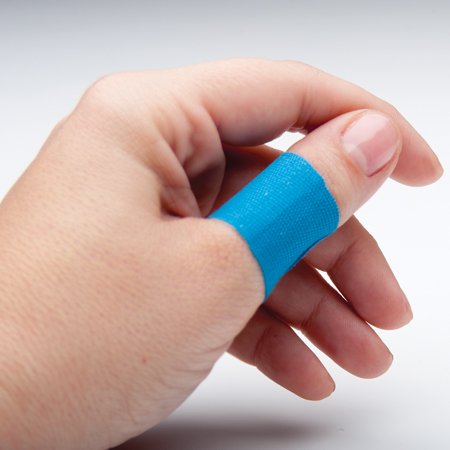 Metal Detectable Adhesive Strip American White Cross 1-1/2 X 3 Inch Fabric Knuckle Blue Sterile, Packaging Type- Box