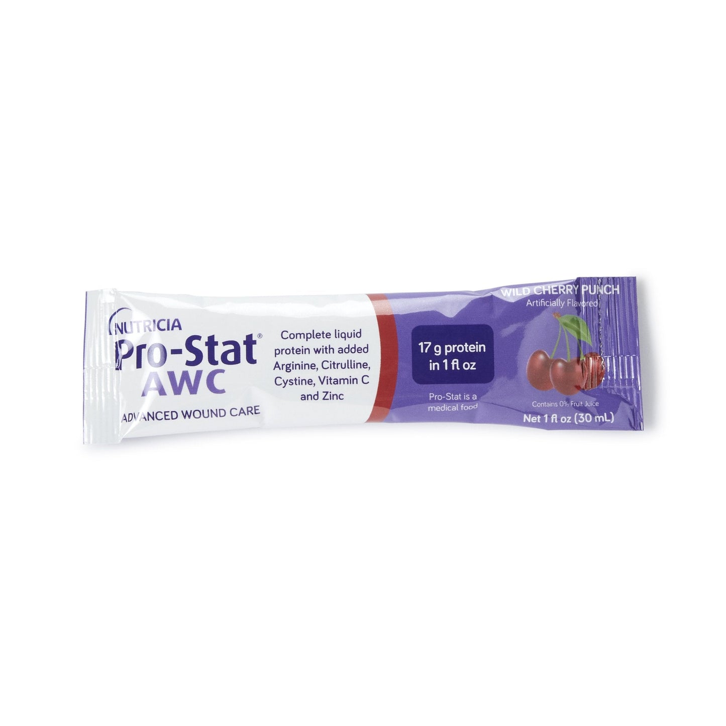 Oral Supplement Pro-Stat AWC Wild Cherry Punch Flavor Liquid 1 oz. Individual Packet,  Packaging Type- Each