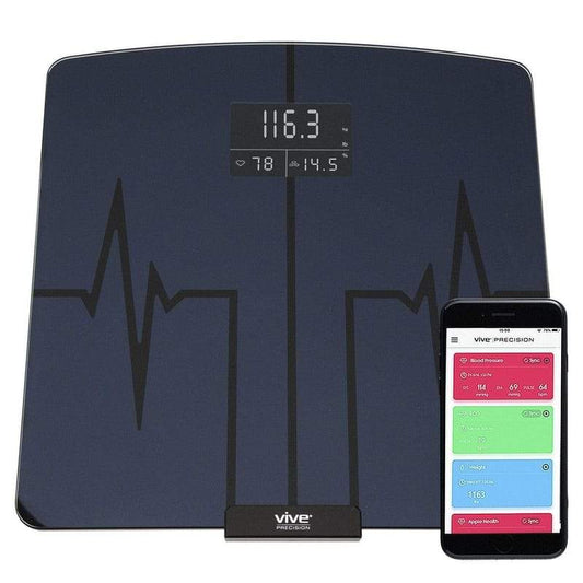 Digital Heart Rate Scale Compatible with Smart Devices - Black - heart-rate-ito-scales