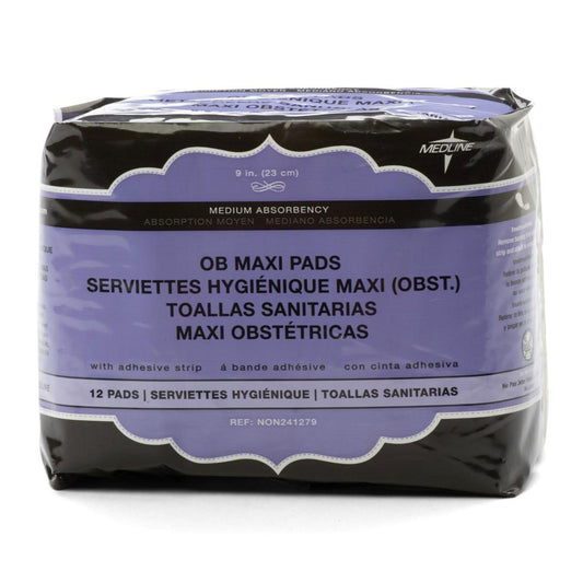 Medline OB / Maternity Pad Maxi Super Absorbency Bag of 12
